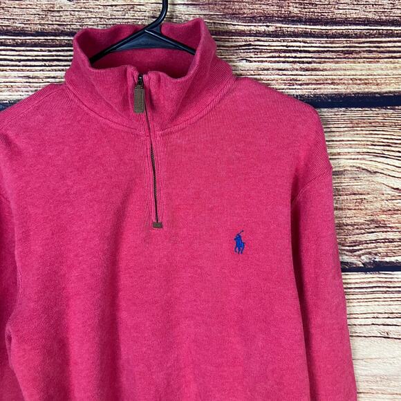 Polo Ralph Lauren Red Quarter Zip Pullover - Picture 6 of 7